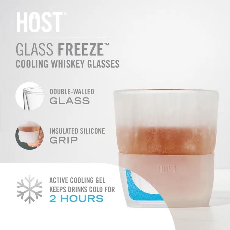 Glass Whiskey FREEZE Cooling Cup (Set of 2)