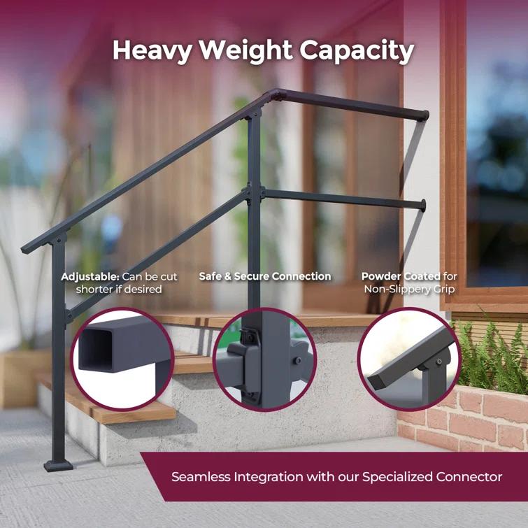 CR Home Hand Rails for Outdoor Steps for Porch, Deck, & Balcony Railing & Reviews | Wayfair