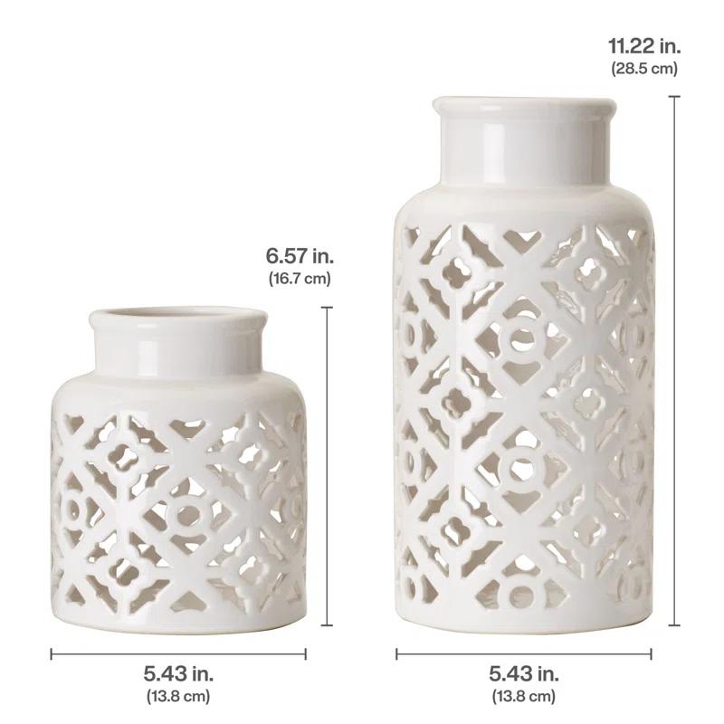 Elements Elements 2 Piece Ceramic Table Vase Set