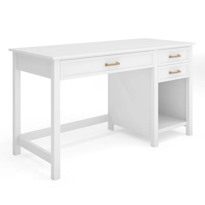 Martha Stewart Martha Stewart Hutton Shaker Style Home Office Desk With 2 Side Drawers
