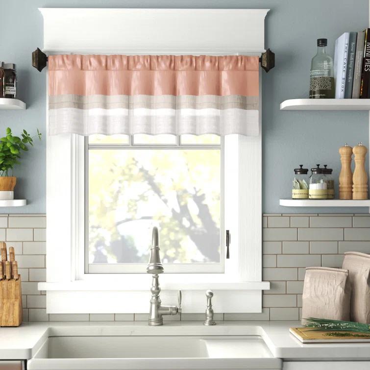 Madison Park Amherst Polyoni Pintuck Single Window Valance