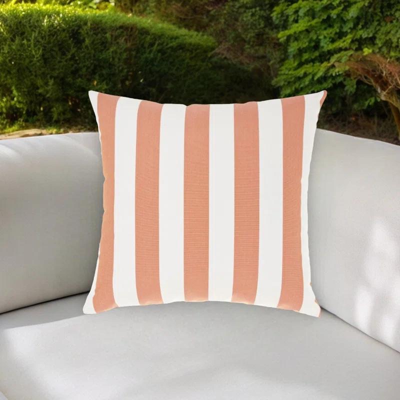Badri Striped Indoor/Outdoor Reversible Throw Pillow