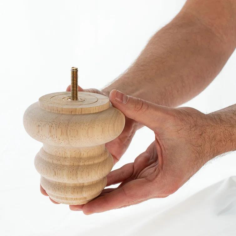 Architectural Products by Outwater L.L.C. Solid Hardwood Sofa and Chair Bun Foot Leg