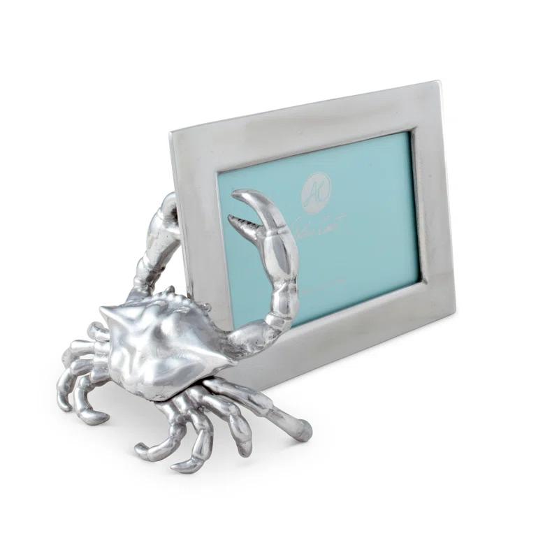 Arthur Court Designs Coastal Silver Metal Embossed Picture Frame