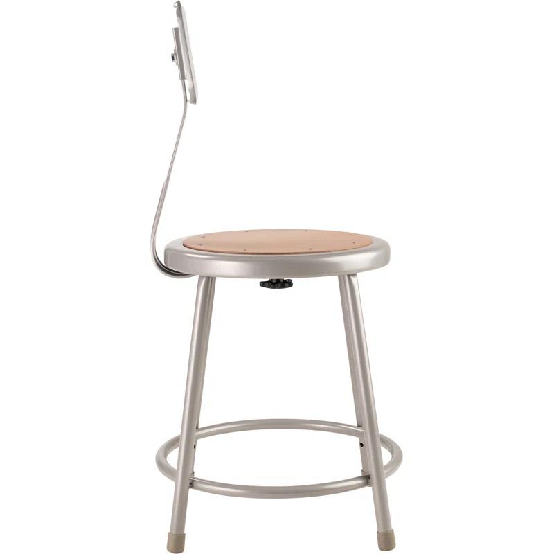 Heavy Duty Steel Stool With Backrest