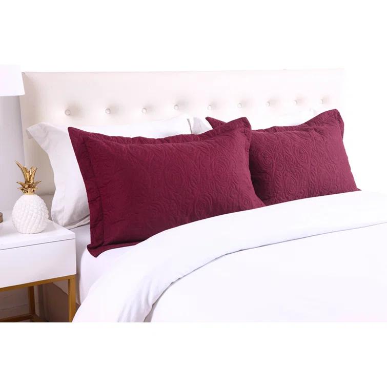 MarCielo P-solid Shams Bedding (Set of 2)