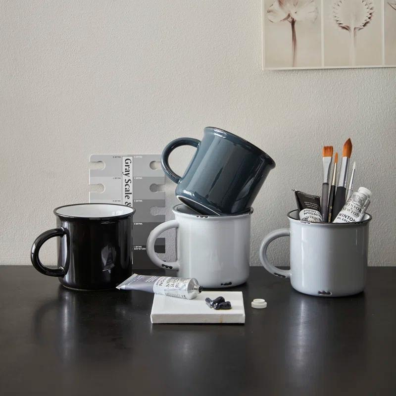 Canvas Home Tinware Stoneware Coffee Mug 16oz (Set of 4)