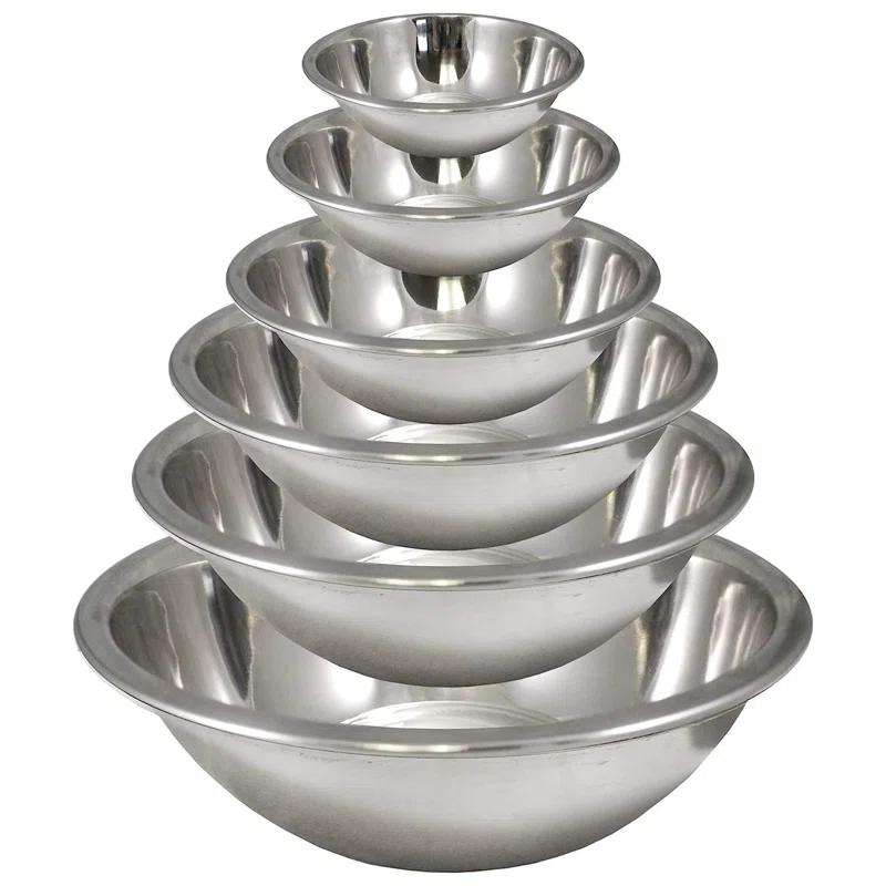 Stainless Steel 6 Piece Nested Mixing Bowl Set (Set of 6)