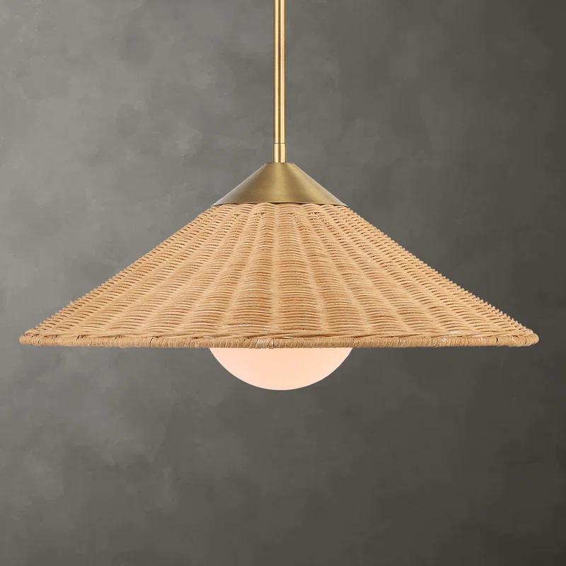 Vonetta Single Light Rattan Pendant