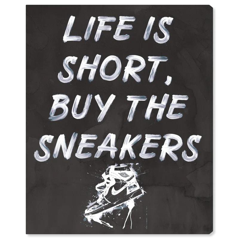 Notori Art Notoriart Buy The Sneakers Framed Sneaker 1 Piece Canvas Wall Art | Wayfair