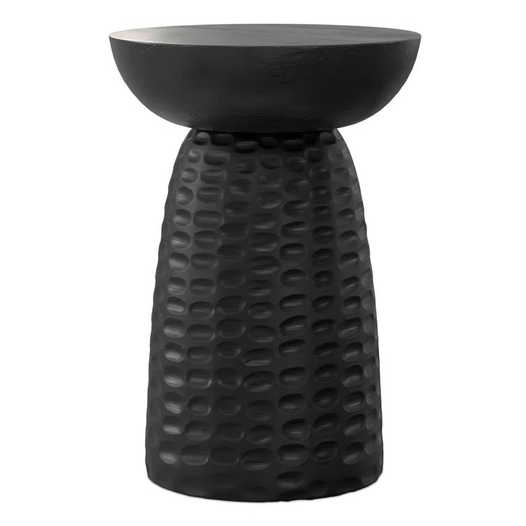 Simpli Home Boyd Solid Mango Wood Contemporary Accent Table with Textured Finish, Fully Assembled