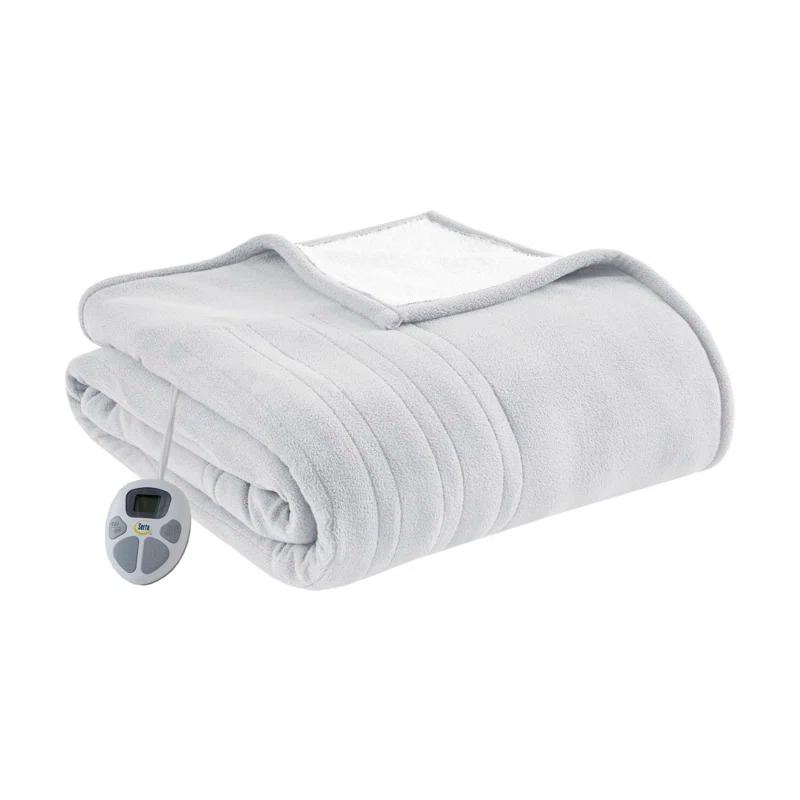 Serta Serta Fleece to Sherpa Heated Blanket