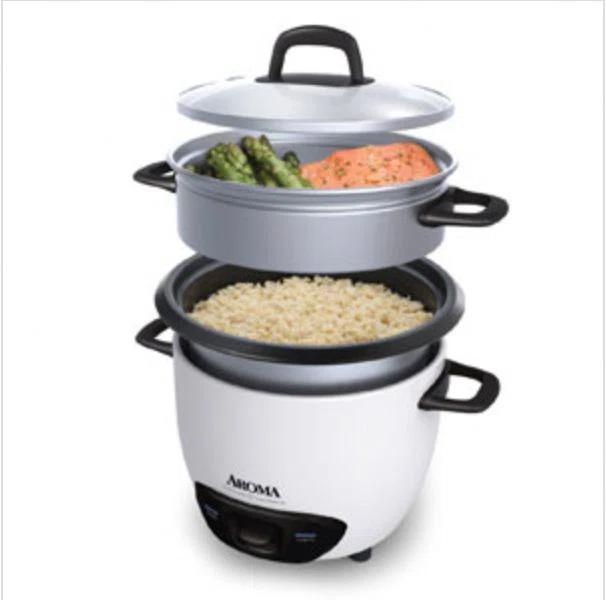 Aroma AROMA Rice Cooker, 7-Cup (Uncooked) / 14-Cup (Cooked), Steamer, Grain Cooker, 3Qt