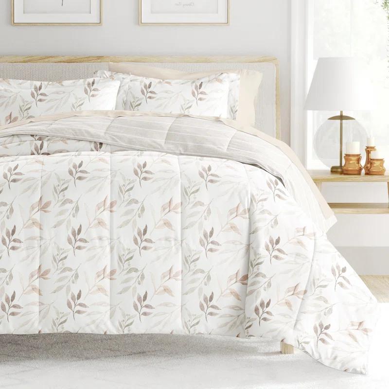 IEnjoy Home 7-Piece Bedding Bundle - Pattern Comforter and Sheet Set