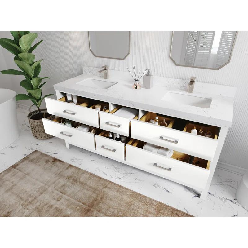 Willow Collections Parker 72'' Double Bathroom Vanity with Top