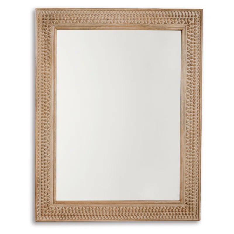 Ebern Designs Solid Wood Flat Mirror