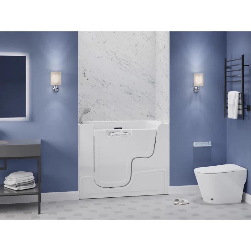 52.5'' x 29.37'' Walk-in Acrylic Bathtub with Faucet