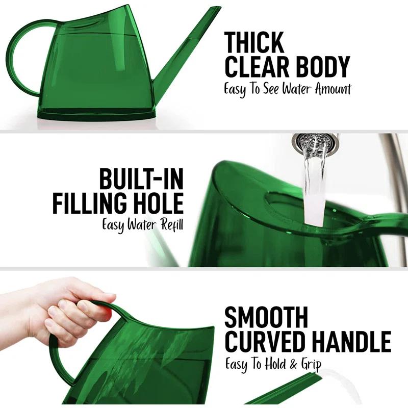 Zulay Kitchen Zulay Home Watering Can for Indoor Plants, Translucent Small Watering Cans, Long Spout Water Can for Outdoor, 1/3 Gallon 1.4L 47oz