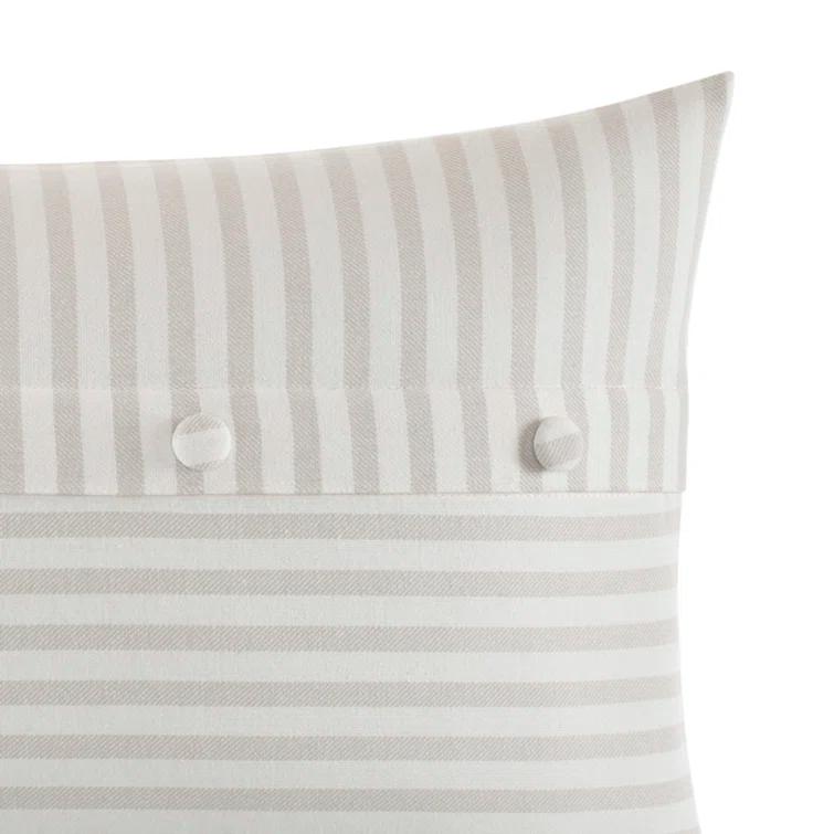 Nautica Nautica Saybrook Beige Button Throw Pillow