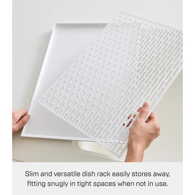 Yamazaki Home Yamazaki Home Sink-Side Draining Mat - Kitchen Dish Rack Tray Drainer, Plastic
