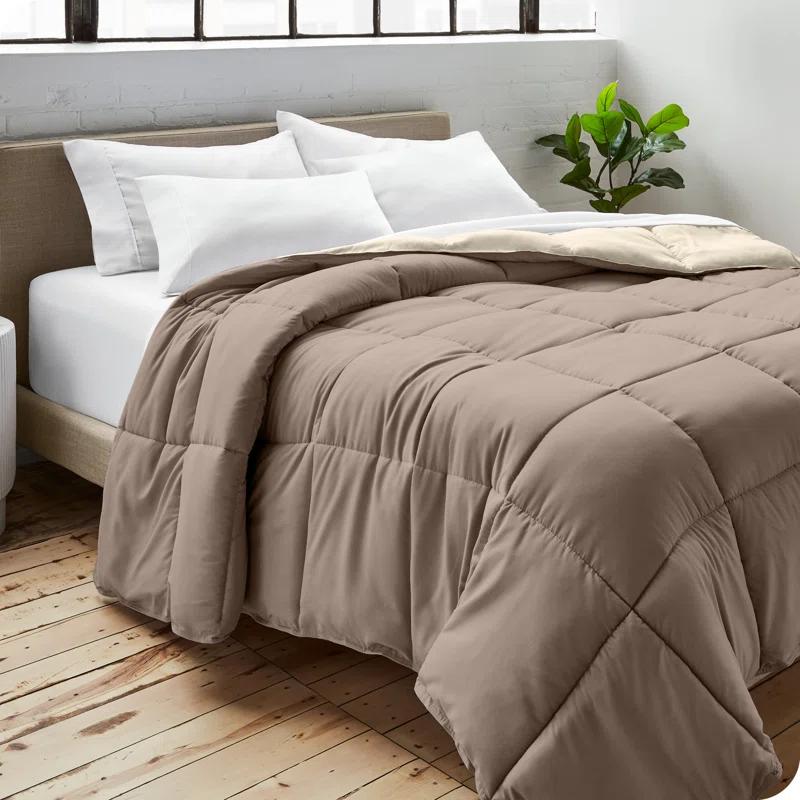Bare Home Premium Ultra Soft Modern & Contemporary Box Stitch Comforter