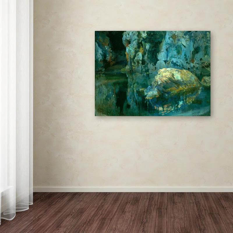 Trademark Fine Art " The Rock In The Pond " by Joaquim Mir