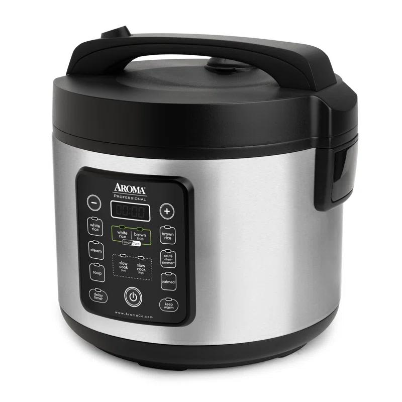 Aroma SmartCarb® 10-Cup (Uncooked) / 20-Cup (Cooked) Cool Touch Rice Cooker, Stainless Steel, 5 Qt & Reviews | Wayfair