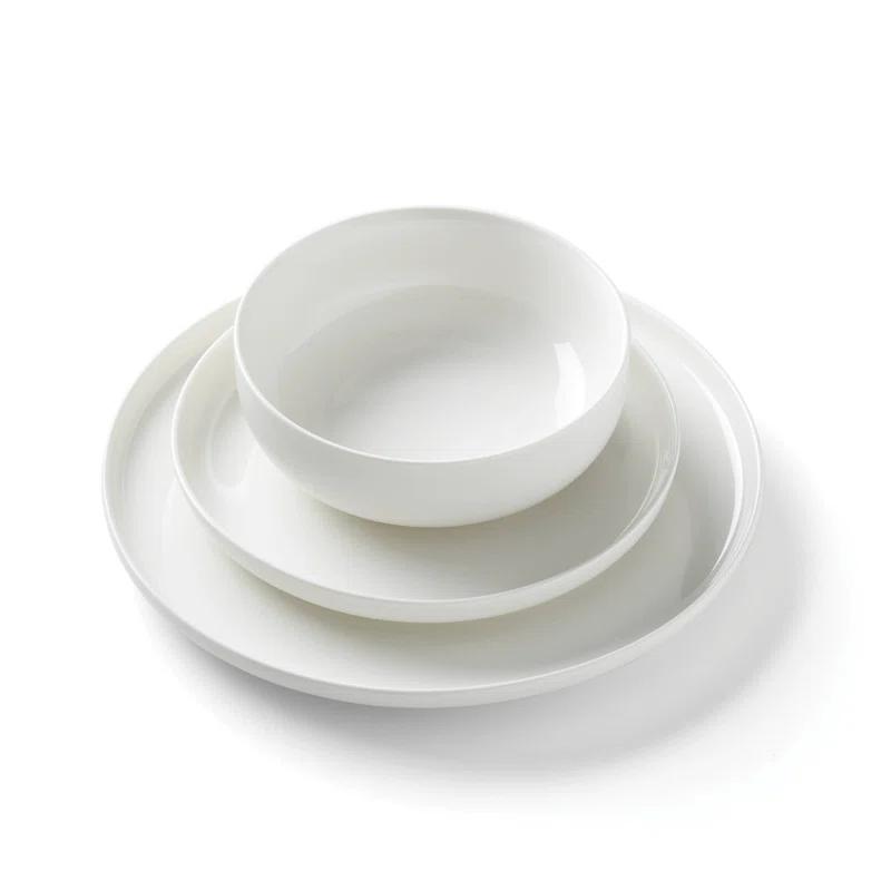Oneida Entertain 365 24 Seven White 12 - Piece Dinnerware Set (Set of 4)