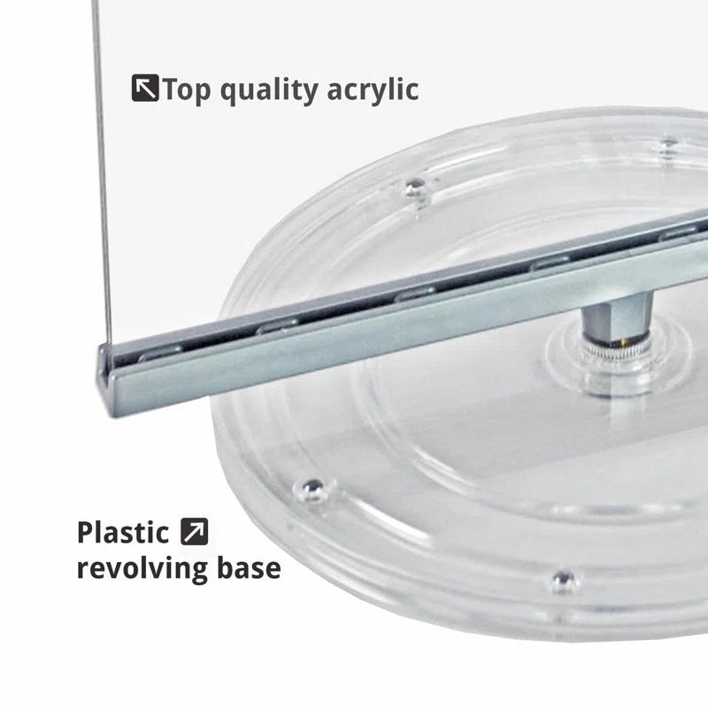 Azar Displays Two Sided Revolving Acrylic Sign Holder: 11"W x 17"H, 2-Pack (Set of 2)