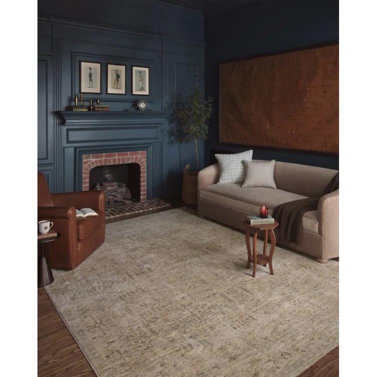 Junie II Rug Magnolia Home by Joanna Gaines x Loloi - Oatmeal and Smoke / 7'10" x 10'2"