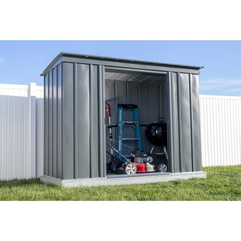 Arrow 8 ft. W x 4 ft. D Galvanized Steel Vertical Storage Shed