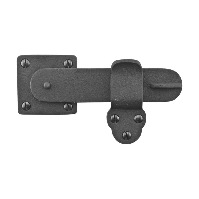 Black Wrought Iron Cabinet Barn Door Gate Latch with Screws