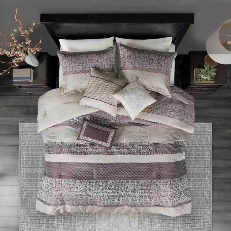 Madison Park Rhapsody 7 Piece Jacquard Comforter Set
