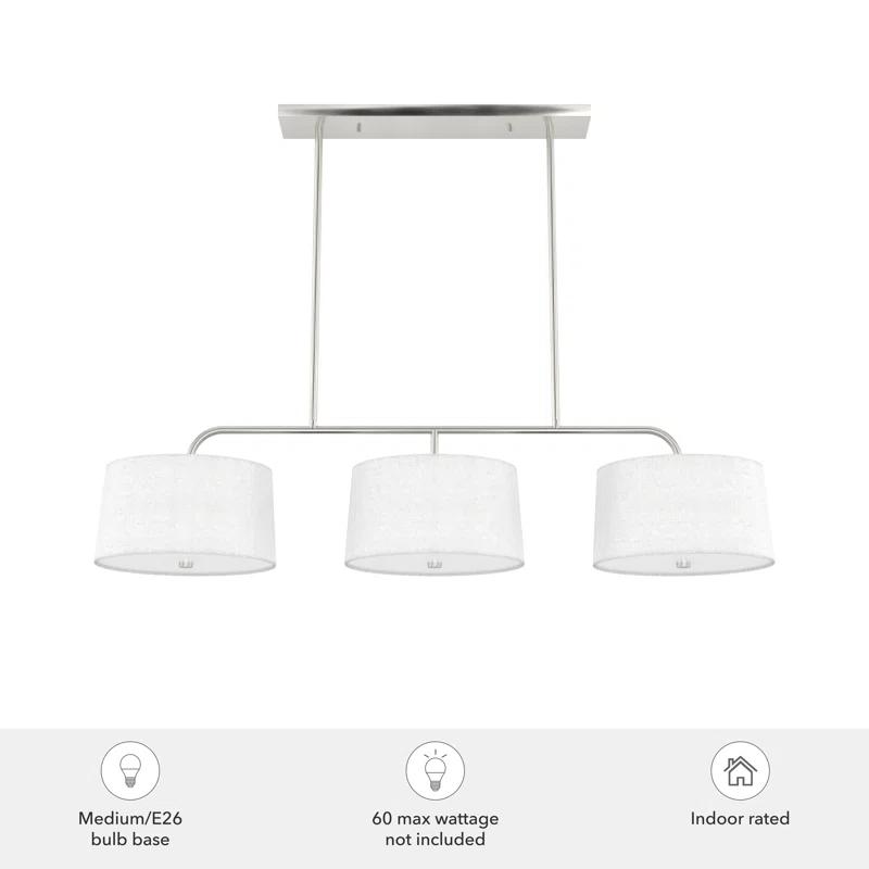 Cottage Hill 6 - Light Kitchen Island Shaded Linear Chandelier