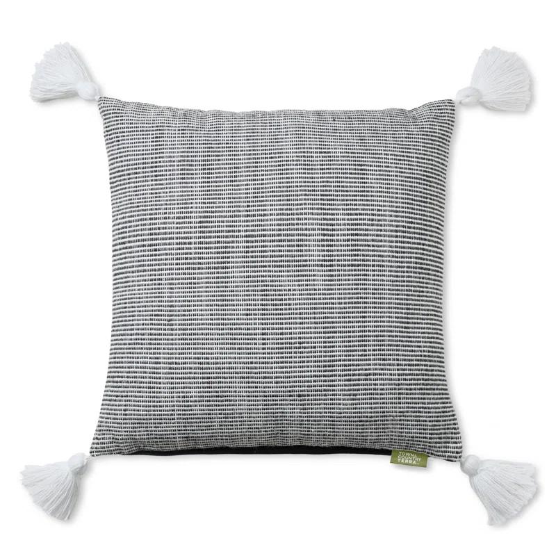 Town & Country Living TOWN & COUNTRY TERRA Alara Ribbed Texture Indoor Outdoor Decorative Pillow 20"x20"