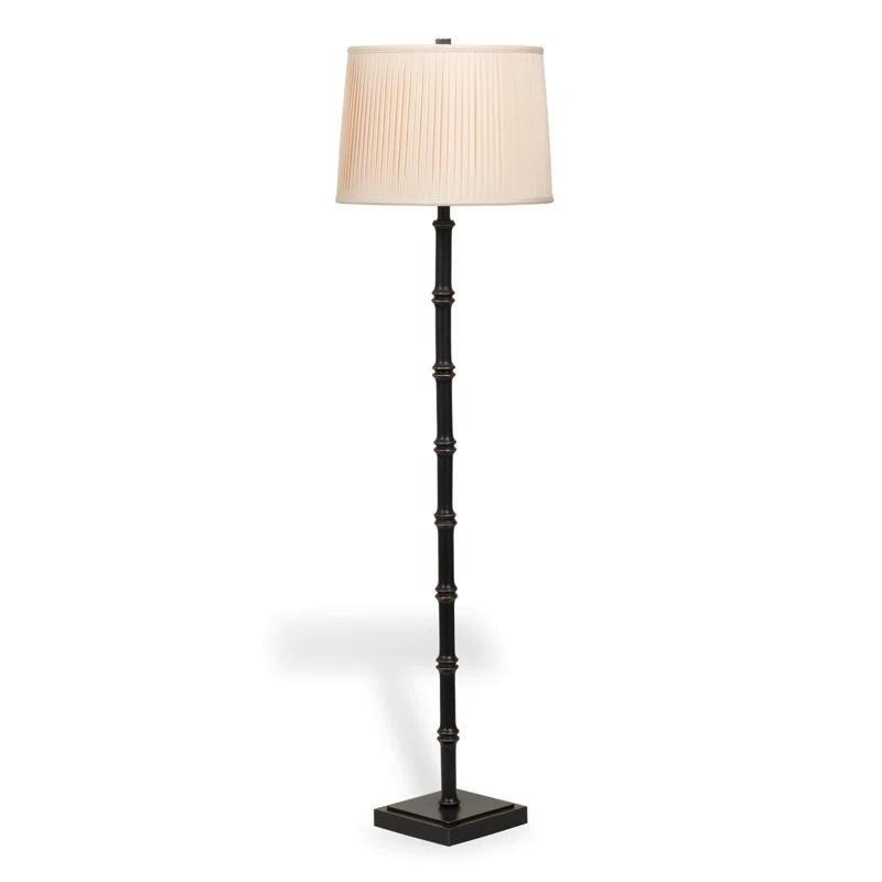 Port 68 Lauderdale 63'' Black Crackle Traditional Floor Lamp