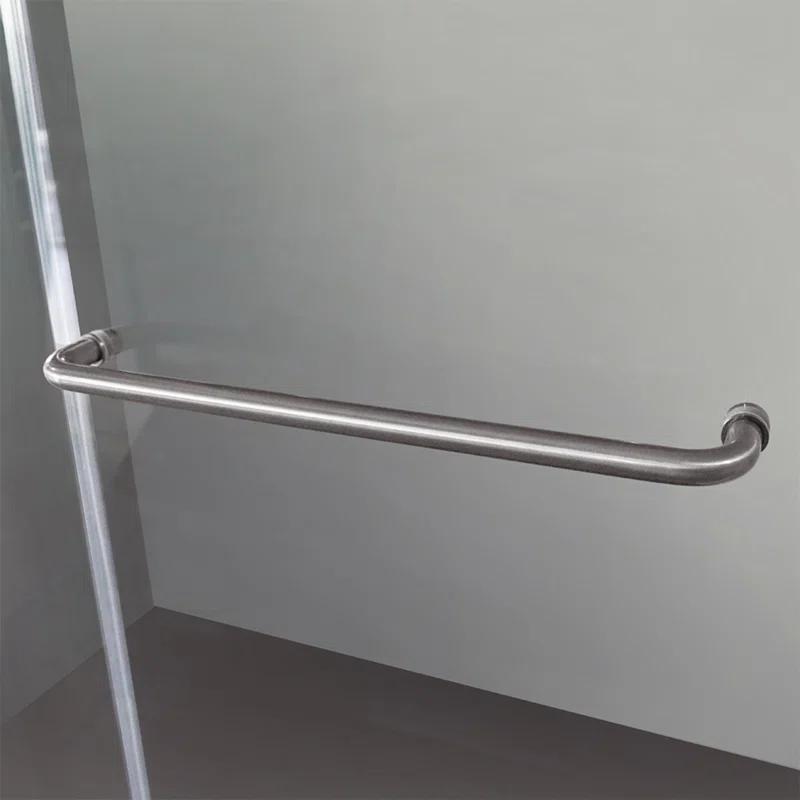 PET STOP LLC F5YDNC1F0736Q 60" Width x 76"Height Shower Doors with 3/8"(10mm) Clear Tempered Glass