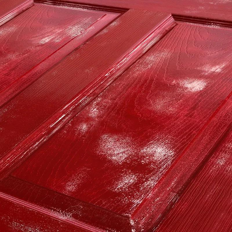 Calhome 80'' Hollow Paneled Painted with Installation Hardware Kit Barn Door