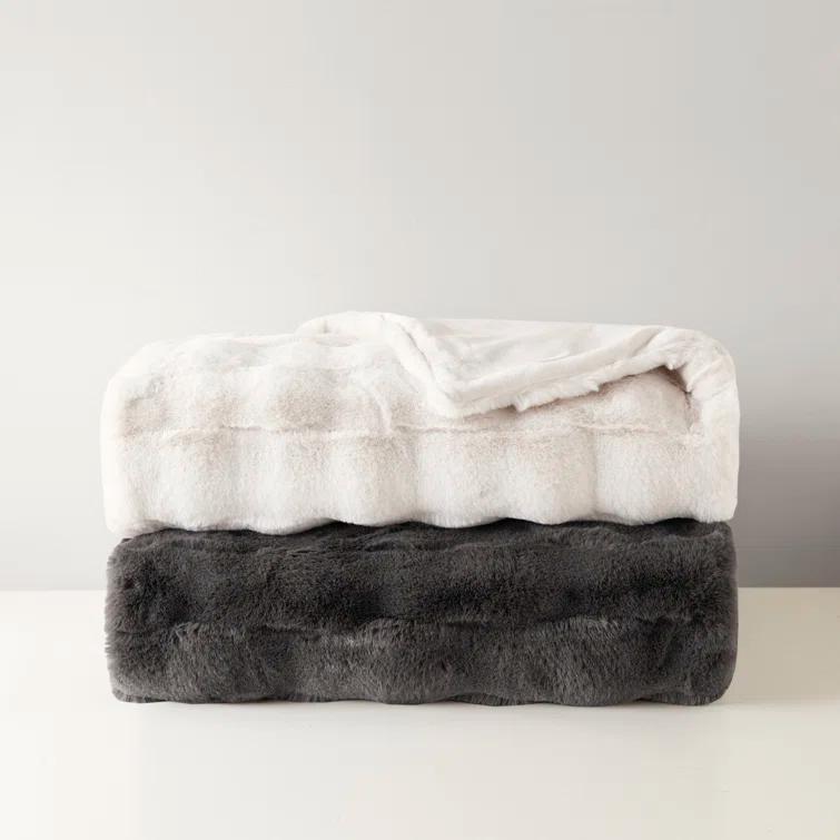 Madison Park Vivienne Faux Fur Throw