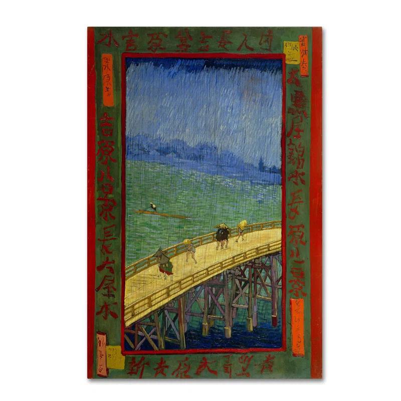 Vault W Artwork " Bridge In The Rain After Hiroshige " by Vincent Van Gogh