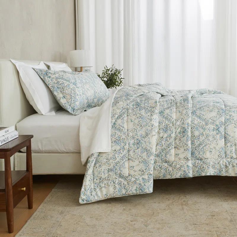 FreshFolds Reversible Microfiber Comforter Set with Shams