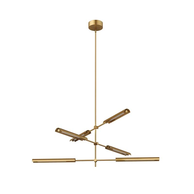Alora Lighting Astrid 6 - Light Dimmable LED Sputnik Modern Linear Chandelier