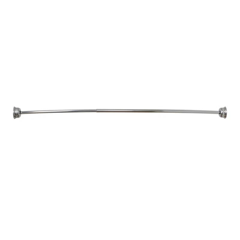 Utopia Alley Utopia Alley Rustproof Fixed Mount Single Curved Shower Rod, Aluminum, adjustable from 45" to 72" Wide