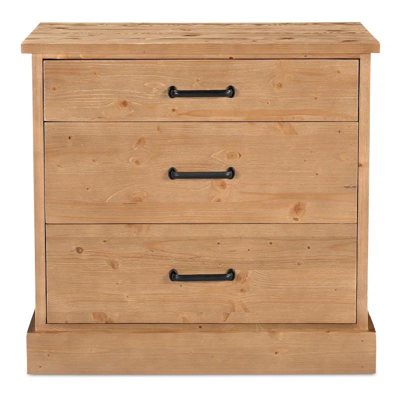 Ianna 3 Drawer Nighstand Honey Pine