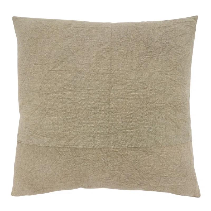 Saro Genevieve Collection Appliqued Cotton Pillow Cover
