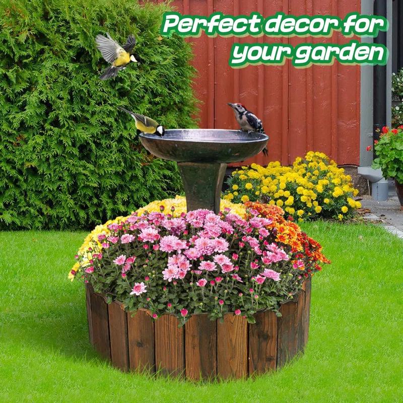 RAYNED LLC Wooden Garden Edging
