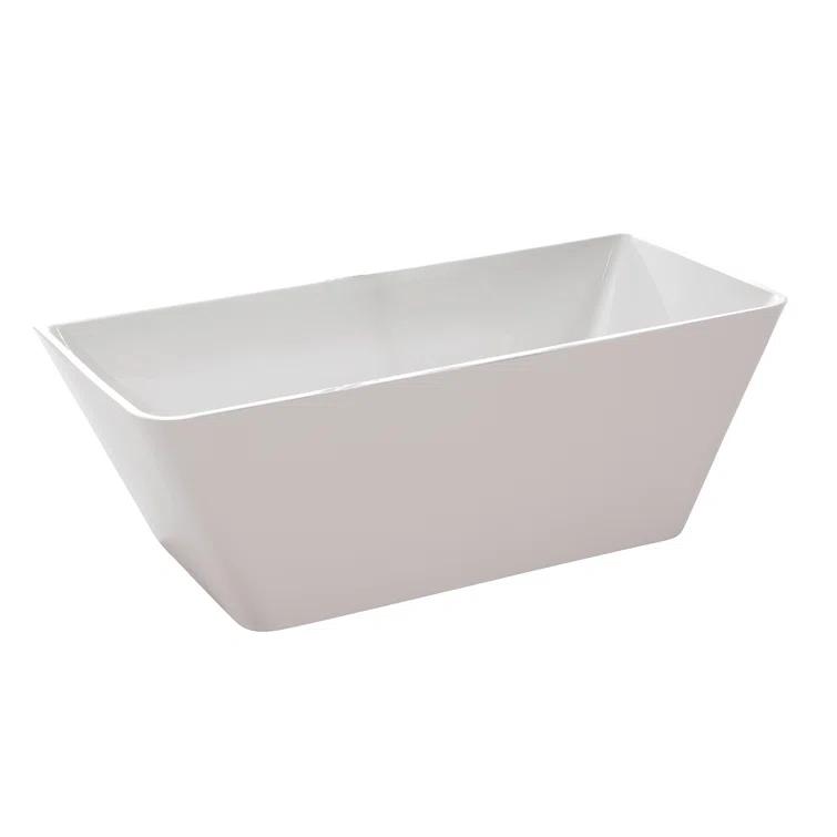 ANZZI 67'' x 31.5'' Freestanding Soaking Acrylic Bathtub FT-AZ099
