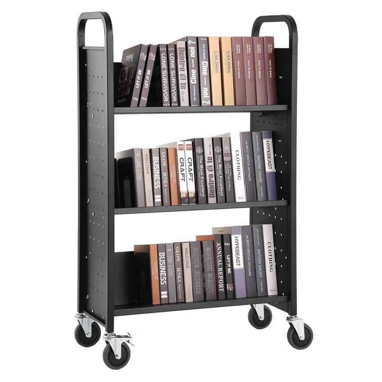 Stellweilan Tessberg 49.2'' H Book Cart with Wheels