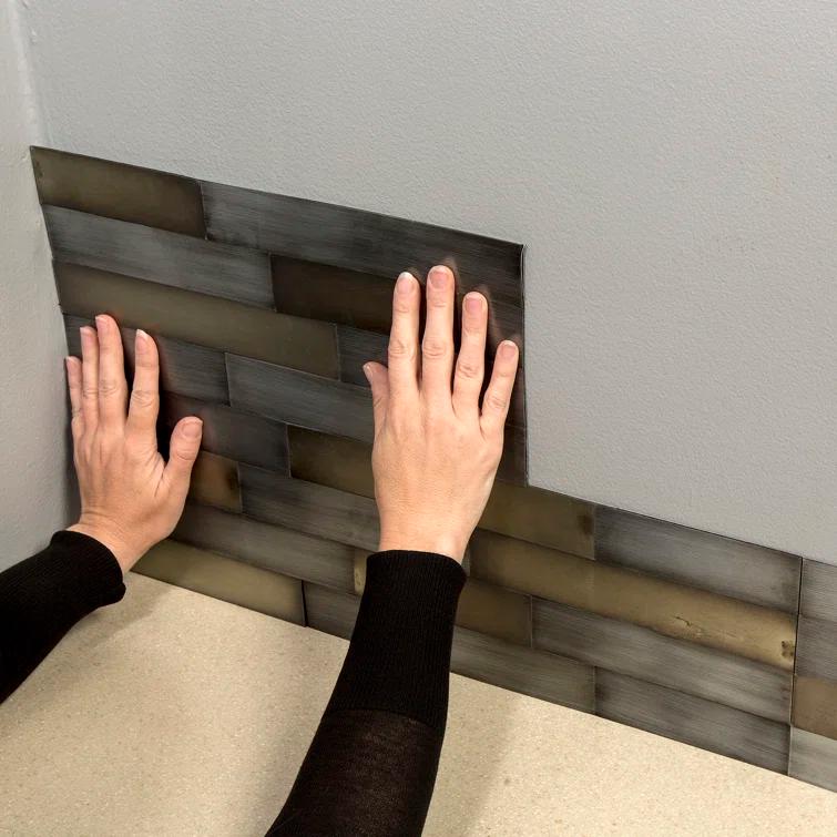 Metal Peel and Stick Mosaic Tile