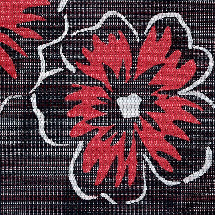 Vera Bradley Floral Black/Red Indoor / Outdoor Area Rug